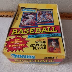 Russ 1991 Baseball Puzzle and Cards - Yellow and Blue